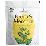 Ulteamate® Focus & Memory Tee, Nootropic Brain Booster, Konzentration, Gehirn Energie, Kaffee Alternative ohne Koffein mit Ginkgo Biloba, Ashwagandha, Gotu Kola, Rosmarin und meer