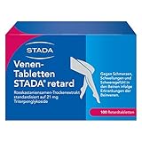 Venen-Tabletten STADA retard - rein pflanzliches Venenmittel - Wirkstoff der Rosskastanie - gegen Schmerzen, Schwellungen und Schweregefühl in den Beinen - 1 x 100 Retardtabletten