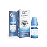 Dr. Theiss HYDRO med Blue Augentropfen mit pharmazeutischer Hyaluronsäure | Befeuchtet & mindert Rötungen bei trockene Augen und intensiviert so das Augenweiß | Blue Drops | ohne Konservierungsstoffe