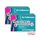 Doppelpack GAVISCON Dual Kautabletten bei Sodbrennen 2x 48 Tabletten