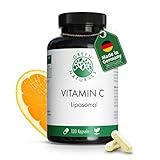 Echtes Liposomales Vitamin C (120 Kapseln) - 100% Vegan - 0% Zusätze - dt. Herstellung - Vorrat für 4 Monate