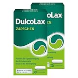 Dulcolax Zäpfchen - Schnelle und planbare Erleichterung bei Verstopfung - 2 x 30 Stk.