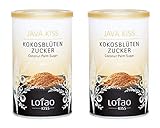 LOTAO Kokosblütenzucker Bio 2x250g: Java Kiss | Brauner Zucker Ersatz mit Karamell-Note | Palmzucker: unraffinierter Zucker aus Kokosblütensirup | natürliches Süßungsmittel für Backen, Kaffee + Tee