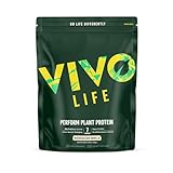 Vivo Life Perform Veganes Proteinpulver - Vanille, Pflanzlich, 7 Portionen - 252g, Erbsen & Hanf Mischung mit BCAA