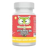 Vitamin B6 Kapseln - 25mg P-5-P - hochdosiert - Qualität aus Deutschland - vegan - Pyridoxal-5-Phosphat ohne Zusätze - für Kinder geeignet - kleine Kapseln statt Tabletten - Vitamineule®