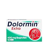 Dolormin® Extra – Schnelle Hilfe bei Schmerzen – wie Kopf-, Zahn- und Regelschmerzen – mit Ibuprofen-Lysin – 10 Stück