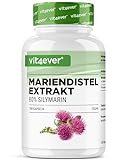 Mariendistel Extrakt 180 Kapseln mit je 500 mg - 80% Silymarin Anteil - 6 Monatsvorrat - Laborgeprüft (Wirkstoffgehalt & Reinheit) - Hochdosiert - Vegan - Premium Qualität