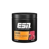 ESN Crank, Fresh Berry Juice, 380 g, Pre Workout Booster, vegan, geprüfte Qualität - made in Germany