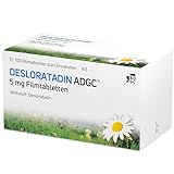 Desloratadin-ADGC® 5 mg - 100 Stück - Antiallergikum mit schneller & langanhaltender Wirkung bei Allergien - verursacht kaum Müdigkeit - lindert Juckreiz & Quaddeln bei Urtikaria - ab 12 Jahre