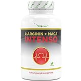 L-Arginin + Maca - 300 Kapseln - Extra hochdosiert: 9800 mg je Tagesdosis - Für aktive Menschen - Pflanzliche Nahrungsergänzung - Laborgeprüft - Vegan