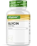 Glycin - 365 Kapseln - Hochdosiert mit 2000 mg L-Gylcin pro Tagesportion - Besonders hohe Reinheit - ohne Zusätze - Vegan