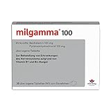 milgamma® 100 mg überzogene Vitamin B1 Tabletten mit Benfotiamin B1 (eine fettlösliche Vorstufe von Vitamin B1) und Vitamin B6, 30 Stück