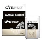 CYB | Laktase 6000 FCC - 100 Laktasetabletten - Bei Laktoseintoleranz - Milchunverträglichkeit - Praktischer Spender mit Minitabletten - Laborgeprüft