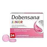 DOBENDAN Junior Lutschtabletten- 1,2mg/0,6mg, Halstabletten für Kinder, Rot, 24 Tabletten