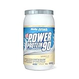 Body Attack POWER PROTEIN 90 - Vanilla - 1kg Dose - Mehrkomponenten Protein Pulver, Made in Germany - Mit BCAA, Vitaminen & L-Carnitin - Protein Shake extra cremiger Geschmack, gute Löslichkeit