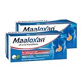 MAALOXAN® 25 mVal Kautablette, Kautablette, 2 x 100 Stück, mit Algeldrat und Magnesiumhydroxid, bei Sodbrennen und säurebedingten Magenbeschwerden