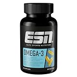 ESN Omega-3, 60 Kapseln, hochdosiertes EPA & DHA, unterstützt Herz, Gehirn & mehr, 1200 mg EPA & 900 mg DHA pro Portion, regelmäßig geprüft - made in Germany