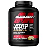 MuscleTech NitroTech 100% Whey Gold Protein Pulver, Whey Isolate Proteinpulver & Peptides, Proteinpulver für Männer und Frauen, 5.5g BCAA, 71 Servings, 2.27kg, Vanille