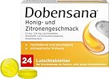 Dobensana Honig und Zitrone Lutschtabletten 1,2mg/0,6mg – Halstabletten zur Schmerzlinderung bei leichten Halsschmerzen – 1 x 24 Tabletten