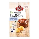 RUF Bio Veganer Eiweiß-Ersatz, pflanzliche Alternative zu Eiweiß, veganes & glutenfreies Ei-Ersatz Pulver, Eiweiß-Pulver zum Kochen & Backen, 1 x 20g