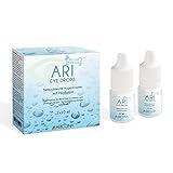 ARI EYE DROPS Augentropfen - 2 x 10ml Hyaluron Augentropfen gegen trockene Augen - feuchtigkeitsspendend und beruhigend - 2er Pack