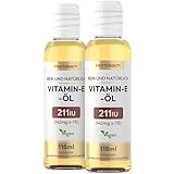 Vitamin E Öl | 236 ml (2 x 118 ml) | 211 IE | Vegane Flüssigkeit für Haare, Haut, Nägel | von Horbaach