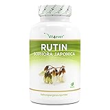 Rutin 500 mg - 180 Kapseln (6 Monatsvorrat) - Premium: 95% echtes Rutin aus natürlichem Sophora japonica Extrakt – Hochdosiert - Ohne Zusätze - Premium Qualität