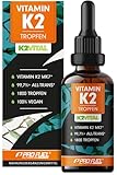 Vitamin K2 Tropfen hochdosiert 1800x (50ml) - 200 µg Vitamin K2 MK7, K2VITAL® Premium Vitamin K2 hochdosiert von Kappa mit 99,7+% all-trans-Gehalt - laborgeprüft, 100% vegan