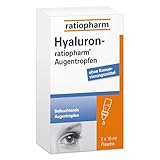 Hyaluron-ratiopharm® Augentropfen: Für die Befeuchtung von trockenen, gereizten oder brennenden Augen. Auch für weiche und harte Kontaktlinsen geeignet, 2x10 ml