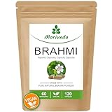 Brahmi Kapseln (500mg) - Gedächtnis Konzentration Anti-Aging - 2 Monate Vorrat - Vegan und ohne Zusatzstoffe - Gedächtnispflanze - 120 Stück von MoriVeda