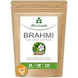 Brahmi Kapseln (500mg) - Gedächtnis Konzentration Anti-Aging - 2 Monate Vorrat - Vegan und ohne Zusatzstoffe - Gedächtnispflanze - 120 Stück von MoriVeda