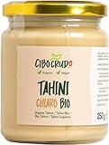 Tahini Sesampaste Bio - 250g. Ungeröstete Tahina/Tahin Paste für Hummus. Sesammus Enthält Vitamine, Proteine, Ballaststoffe und Antioxidantien. Für Veganer und Vegetarie auch für Buddha Bowl.