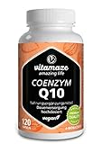 Coenzym Q10 hochdosiert, 200 mg pro Kapsel, vegan, 120 Kapseln für 4 Monate, 98% Ubichinon mit optimaler Bioverfügbarkeit, ohne unnötige Zusatzstoffe, Made in Germany