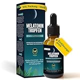 Melatonin hochdosiert Tropfen 50ml pro Flasche, Schlafmittel mit Baldrian und Zitronenmelisse, Einschlafhilfe mit Hibiskus-Geschmack, Alternative zu Spray, Gummies, Tabletten, orale Einnahme