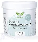 Sango Meereskoralle Pulver 250g - Natürliche Quelle für Kalzium & Magnesium, liefert Korallenkalzium