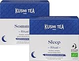 Kusmi Tea - Bio-Schlafritual - Mango Entspannender Bio-Kräutertee - Kräutertee zum Einschlafen - Rooibos, Melisse und Eisenkraut - 2 Schachteln mit 18 Teebeuteln