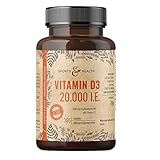 Vitamin D3 20000 Depot - 365 Tabletten - Hochdosiertes Vitamin D3 - Vitamin D Tabletten - Vitamin D 20000 - D3 20000 IE
