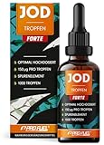 Jod Tropfen FORTE 1000x mit 150 µg Jod pro Tropfen - optimal hochdosiert - nur 1 Tropfen am Tag - bioverfügbares Jod aus Kaliumjodid - alkoholfrei & vegan - laborgeprüft mit Zertifikat