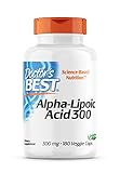 Doctor's Best, Alpha-Lipoic Acid (Alpha Liponsäure), 300 mg, 180 vegane Kapseln, Hochdosiert, Laborgeprüft, Ohne Gentechnik, Glutenfrei, Sojafrei