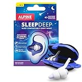 Alpine SleepDeep - Ohrstöpsel zum Schlafen und für Konzentration - 27dB - Neue 3D-Ovalform Ohrenstöpsel und weicher, geräuschdämpfender Kern für maximalem Komfort und Dämpfung - Größe M/L