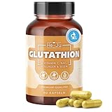 He-Ju Glutathion Kapseln, Maximale Bioverfügbarkeit, 90 Kapseln mit Vorläufern + Vitamin C, Kollagen, NAC und Selen, laborgeprüft, glutenfrei und laktosefrei