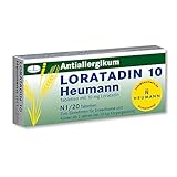 LORATADIN Heumann: Antihistaminika Tabletten gegen allergischen Schnupfen, Heuschnupfen und chronische Nesselsucht, 20 Stück