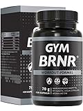 BRNR GYM BRNR Pre Workout Fitness-Formel mit L-Carnitin, Citrullin, Arginin, Stoffwechsel-Matrix mit Cholin, Aminosäuren Komplex hochdosiert, 120 Kapseln