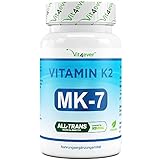 Vitamin K2-365 Tabletten - Premium Rohstoff: Echtes K2 mit 99,7+% All Trans MK7 (K2VITAL® von Kappa) - Hochdosiert - Laborgeprüft - Vegan