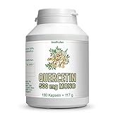 Quercetin 500 mg MONO Kapseln ohne Zusätze - aus japanischem Schnurbaumextrakt - SinoPlaSan (180 Stück (1er Pack))