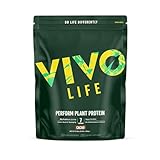 Vivo Life Perform Veganes Proteinpulver - Roher Kakao, Vegan, 7 Portionen - 266g, Erbsen & Hanf Mischung mit BCAA