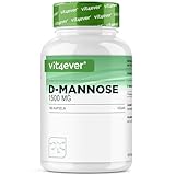 D-Mannose - 180 Kapseln - 1500 mg pro Tagesportion - Premium: Aus pflanzlicher Fermentation - Hochdosiert - Natürlich - Vegan