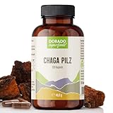 Chaga Pilz Kapseln | 120 x Stück - 900 mg Tagesdosis | Rohkostqualität - Vitalpilz | Dorado Superfoods®