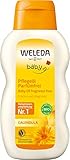 WELEDA Bio Baby Calendula Pflegeöl parfümfrei - veganes Naturkosmetik Babyöl mit Sesamöl zur Pflege & Massage von Babys. Körperöl zum Schutz vor Hautreizungen, Wundwerden & trockener Haut (1x200ml)