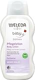 WELEDA Bio Baby Derma Weiße Malve Pflegelotion- Naturkosmetik Feuchtigkeitspflege Bodylotion zur Beruhigung und intensiven Pflege von hochsensibler, neurodermitischer & trockener Haut (1 x 200 ml)